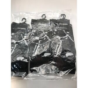 Steve Madden Mens Crew‎ Socks Black White Splatter Print Shoe Size 6 12.5 6 Pair